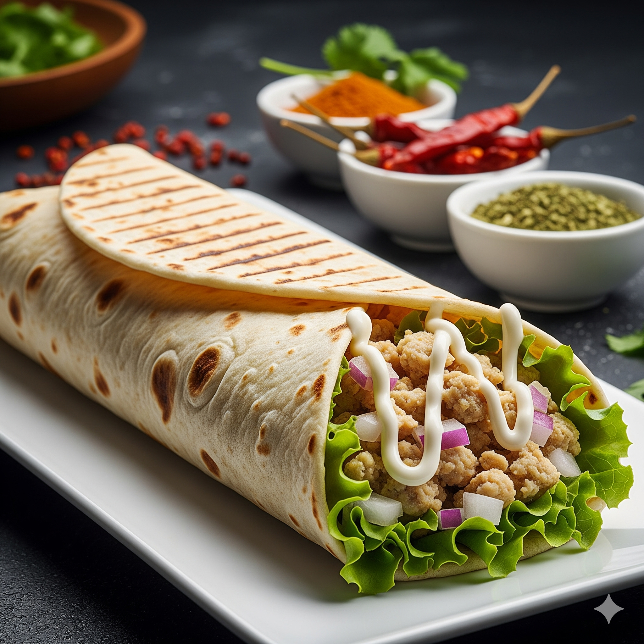 The SmoKeema Chicken Wrap